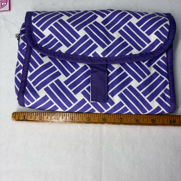 Buckhead Betties travel cosmetic case. Purple and white. NWT - Picture 6 of 10